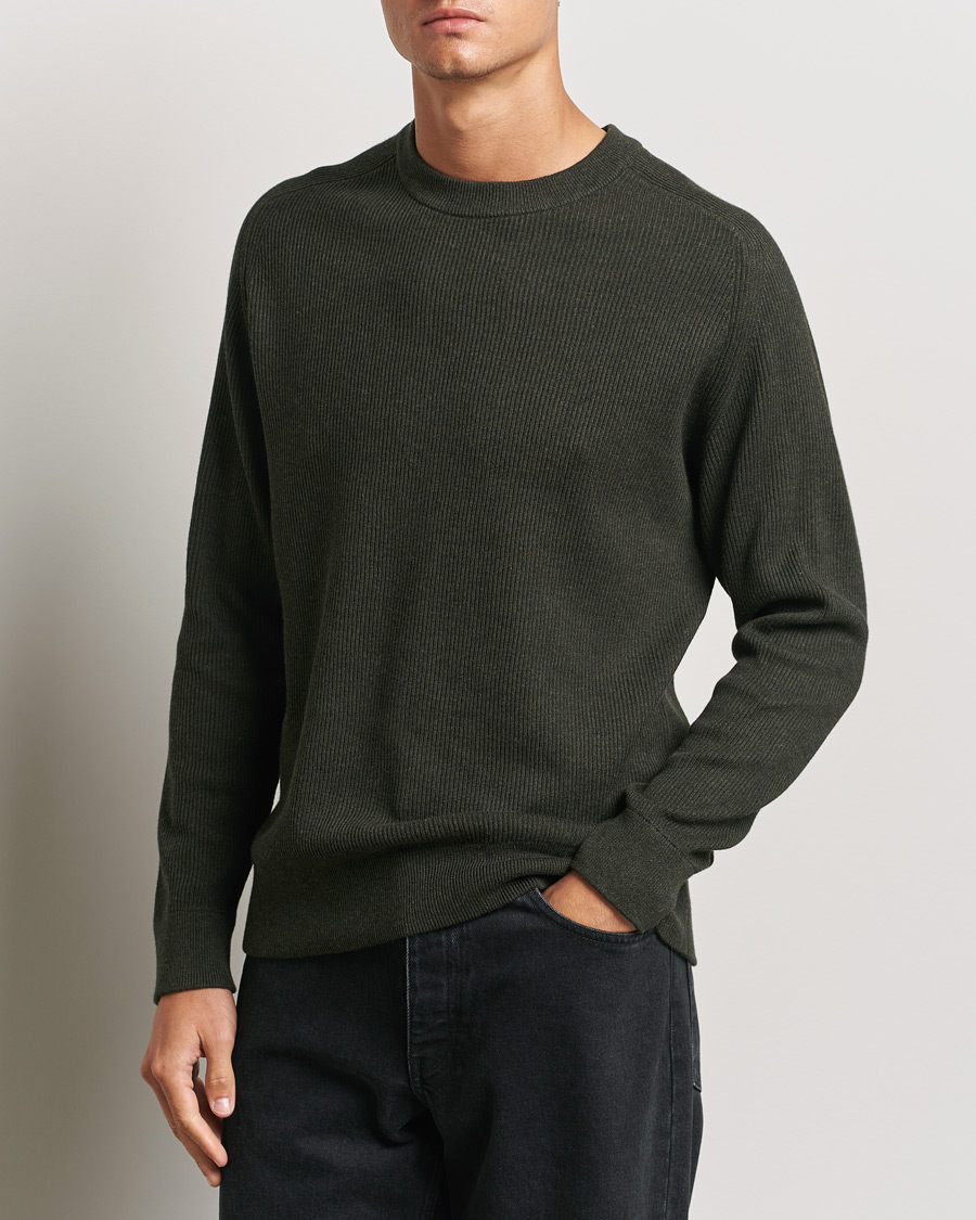 Herren |  | NN07 | Kevin Cotton Knitted Sweater Dark Army