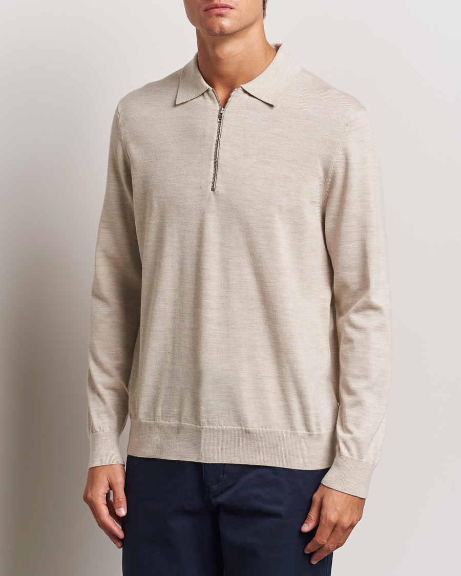 Herren |  | NN07 | Sergio Half Zip Light Khaki Melange