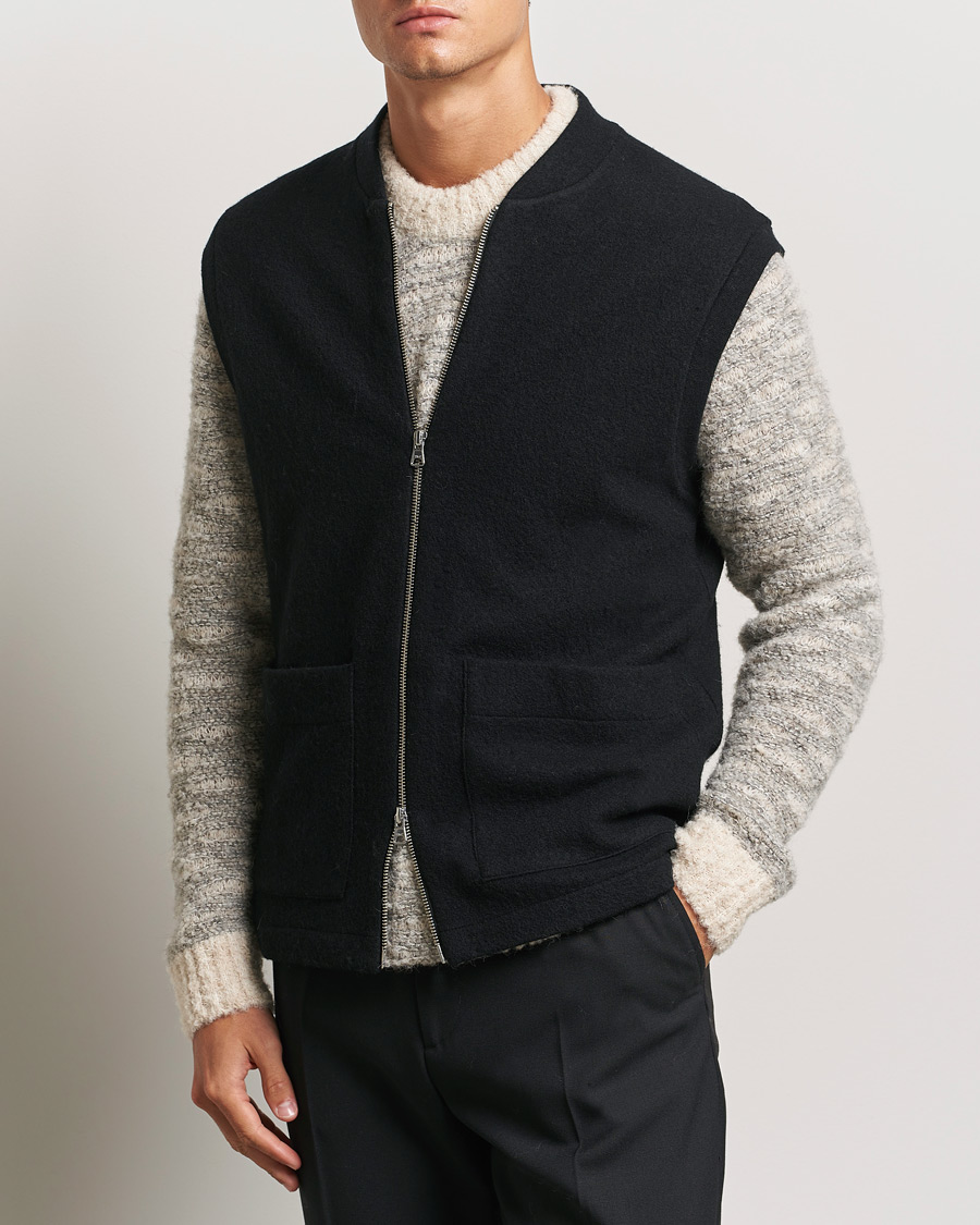 Herren |  | NN07 | Boiled Wool Vest Black