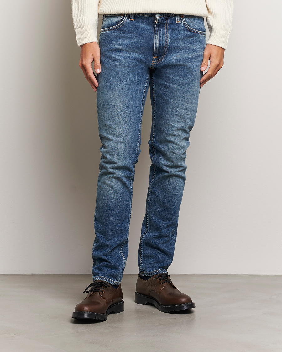 Herren |  | Nudie Jeans | Lean Dean Jeans Blue Delusion