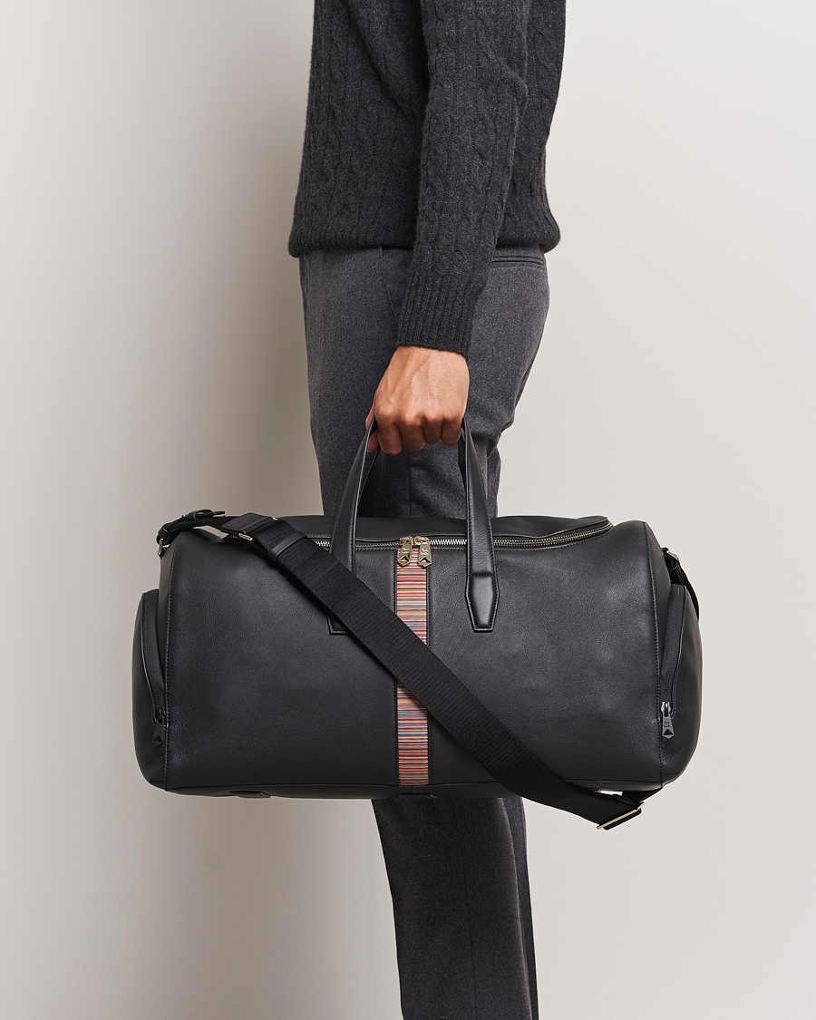 Herren |  | Paul Smith | Leather Stripe Holdall Black