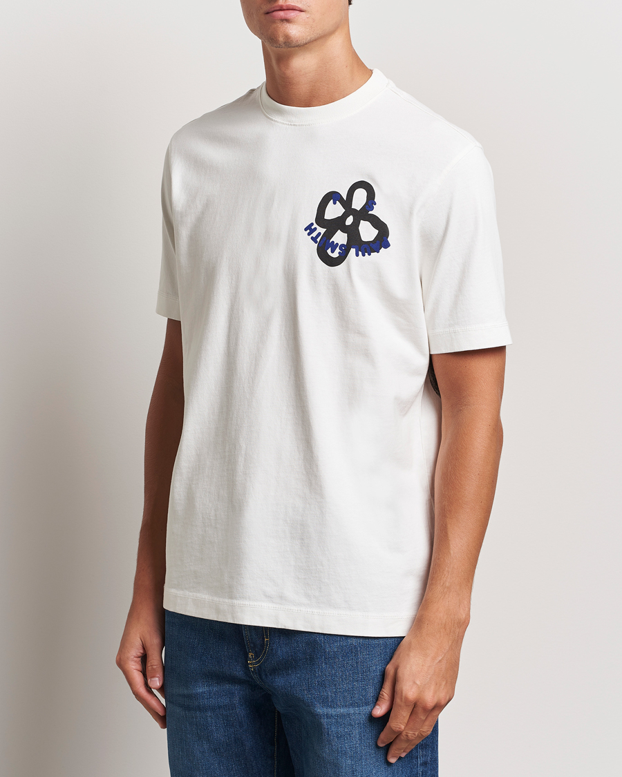 Herren |  | PS Paul Smith | Happy Flower Crew Neck T-Shirt White