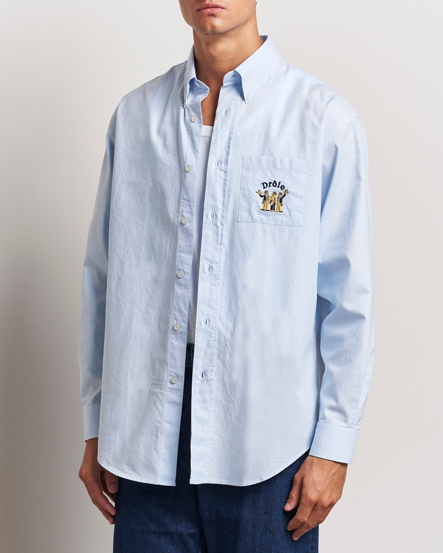 Herren | Freizeithemden | Drôle de Monsieur | Oxford Shirt Light Blue