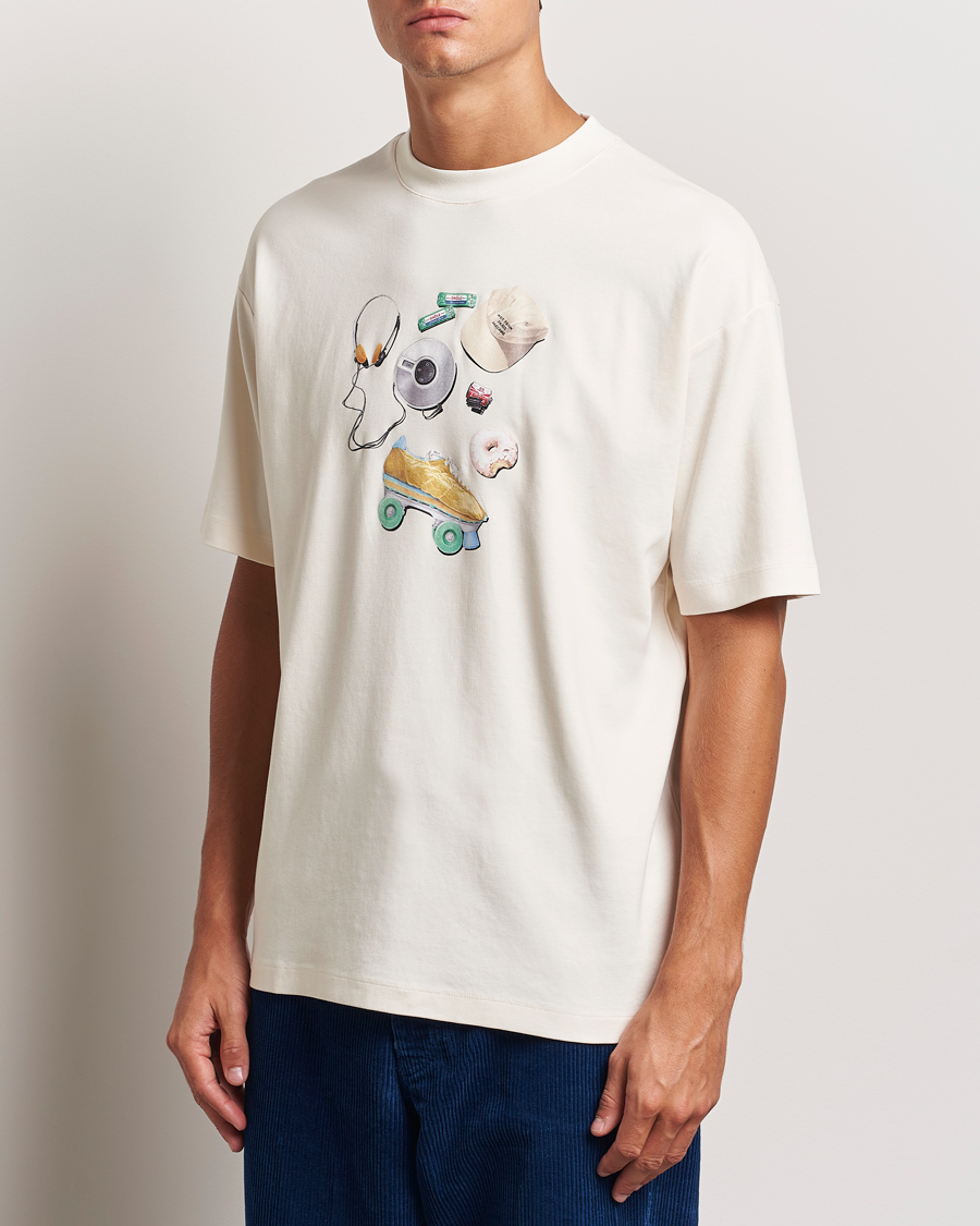 Herren |  | Drôle de Monsieur | Balade Printed T-Shirt Cream