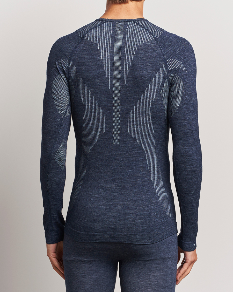 Herren | T-Shirts | Falke Sport | Long Sleeve Wool Tech Shirt Space Blue