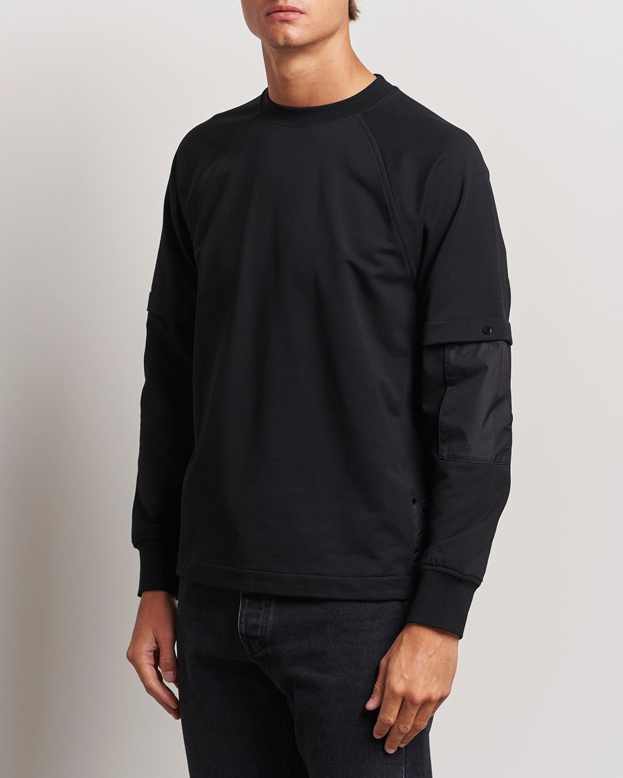 Herren | Sweatshirts | C.P. Company | Metropolis Fleece Cotton Pertex Crew Neck Black