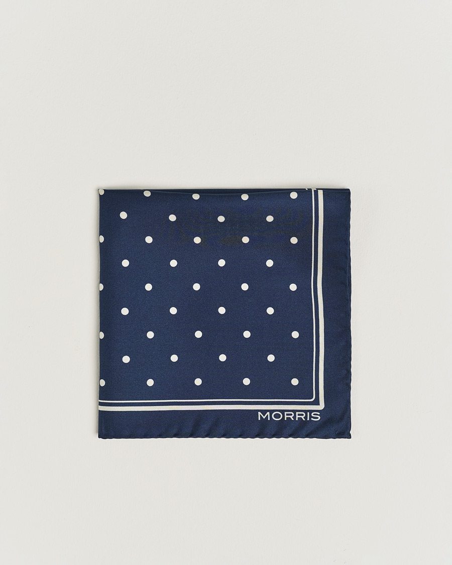 Herren | Neue Produktbilder | Morris | Dot Pocket Square Navy