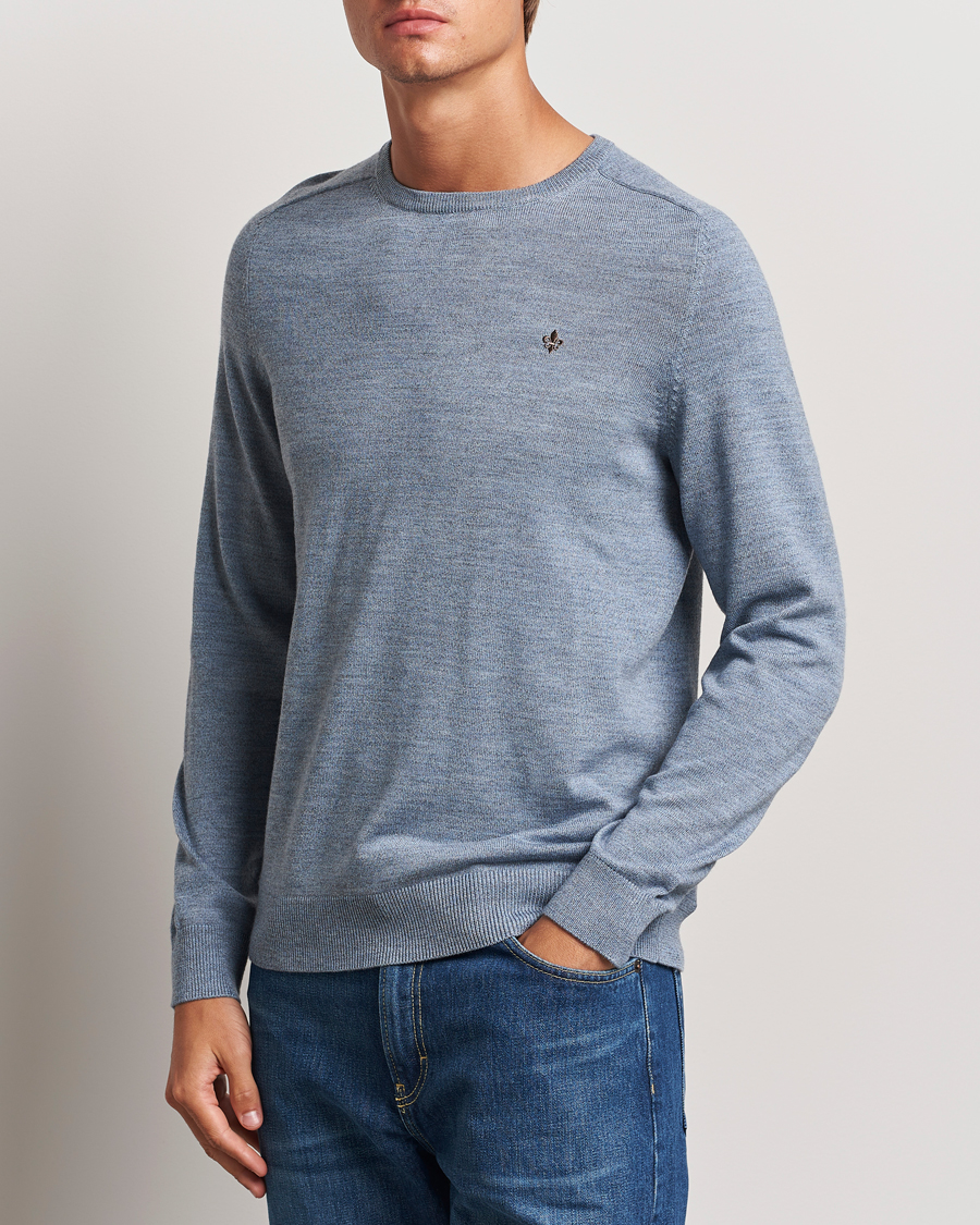 Herren |  | Morris | Merino O-neck Light Blue