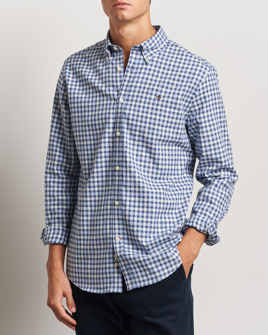 Herren |  | Morris | Watts Check Flannel Shirt Blue