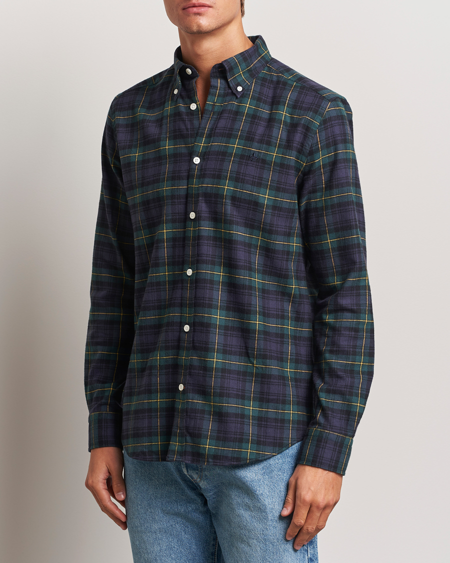 Herren |  | Morris | Flannel Tartan Shirt Navy