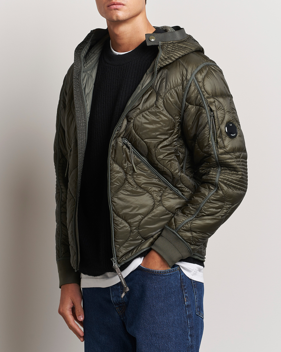 Herren | Zeitgemäße Jacken | C.P. Company | Primaloft Quilted Hood Jacket Green