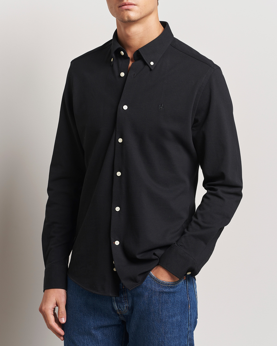 Herren | Langarm-Poloshirts | Morris | Eddie Pique Shirt Grey