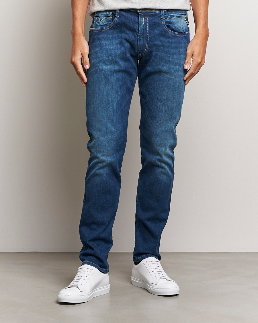 Herren | Neue Produktbilder | Replay | Anbass Hyperflex Eco Plus Jeans Medium Blue