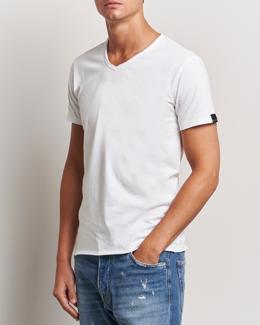 Herren | Weiße T-Shirts | Replay | V-Neck T-Shirt White