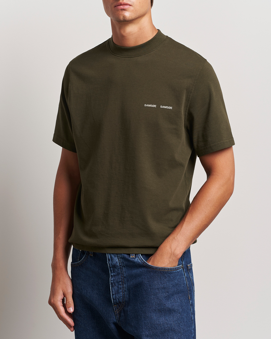 Herren |  | Samsøe Samsøe | Norsbro Organic Cotton T-Shirt Forest Night