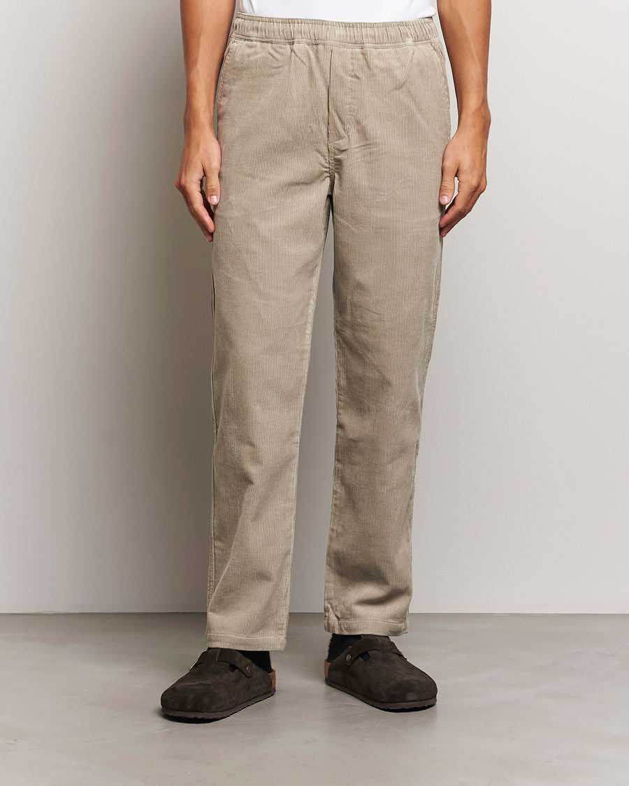 Herren |  | Samsøe Samsøe | Jabari Corduroy Drawstring Trousers Abbey Stone