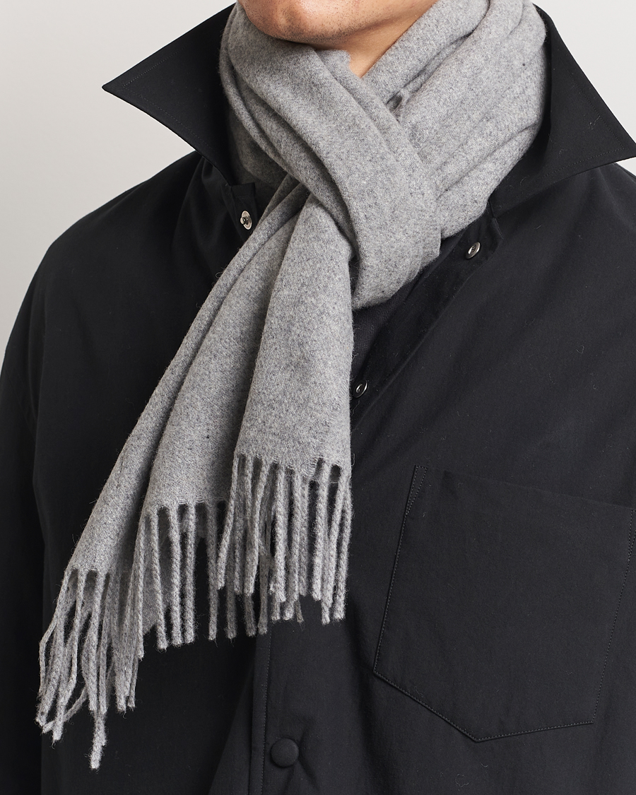 Herren |  | Samsøe Samsøe | Efin Wool Scarf Grey Melange