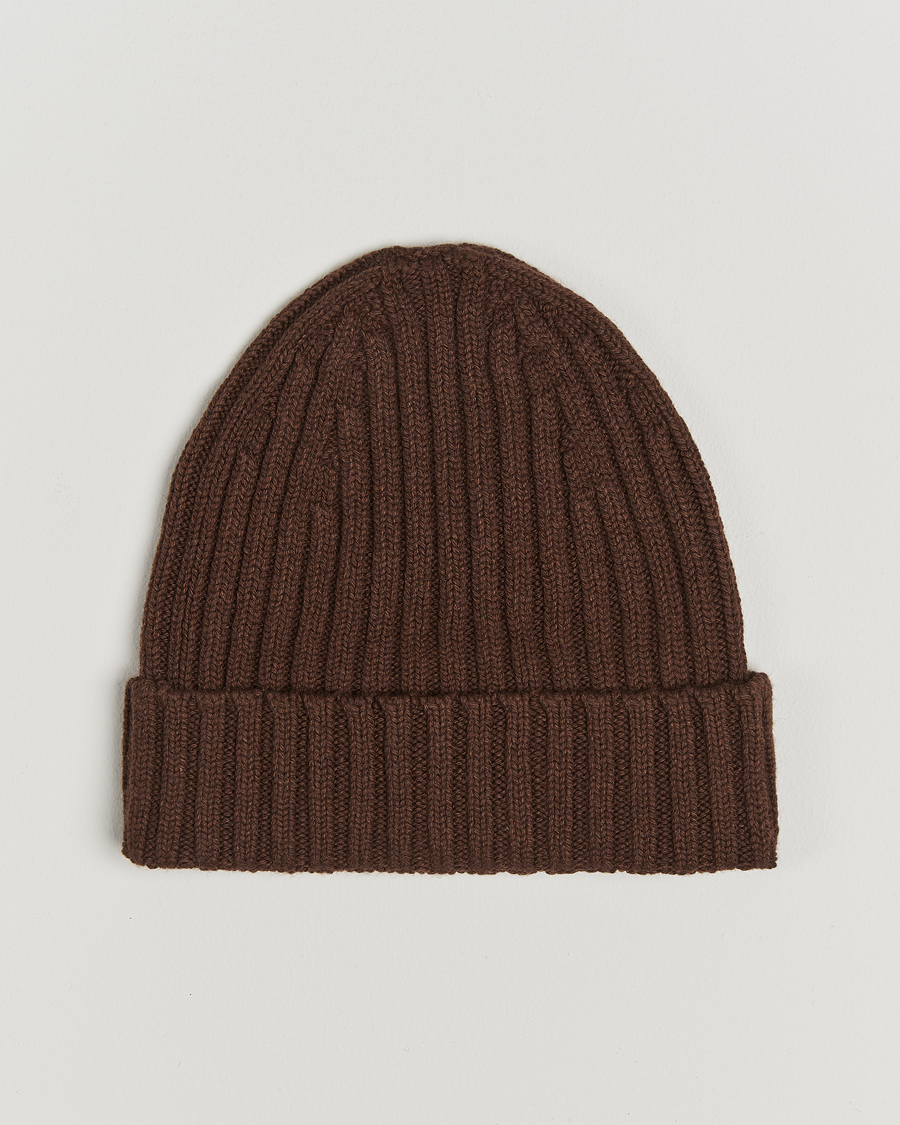 Herren |  | Stenströms | Ribbed Cotton/Cashmere Hat Brown