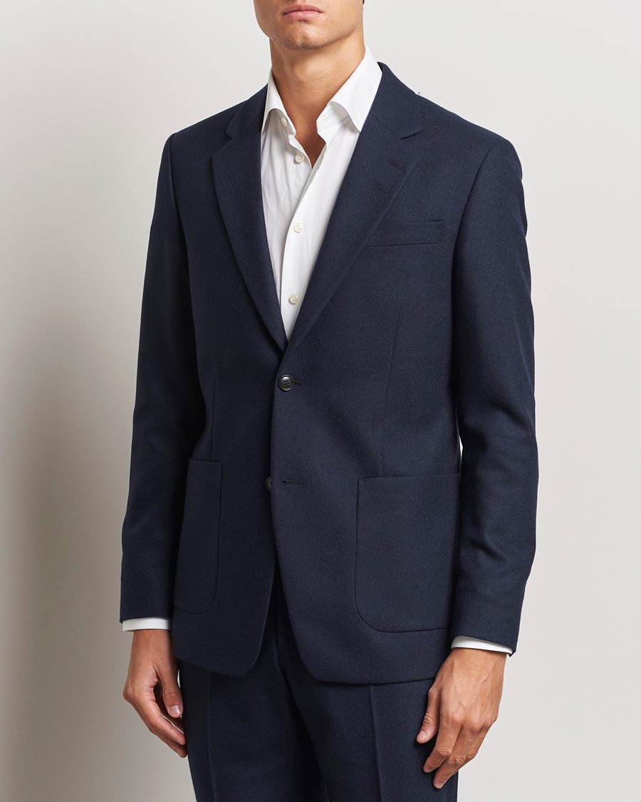 Herren |  | Tiger of Sweden | Justin Brushed Wool Blazer Sea Blue