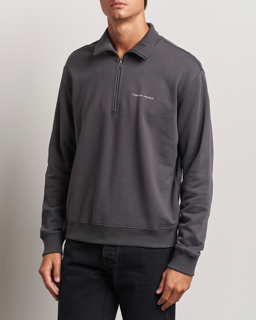 Herren |  | Tiger of Sweden | Marlon Half Zip Sweatshirt Charcoal