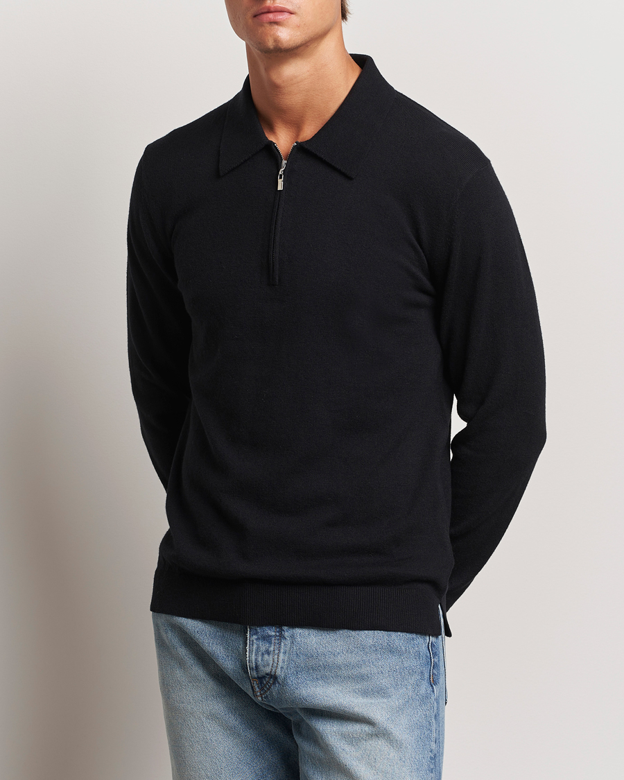 Herren |  | Tiger of Sweden | Orbit Wool/Cotton Half Zip Black