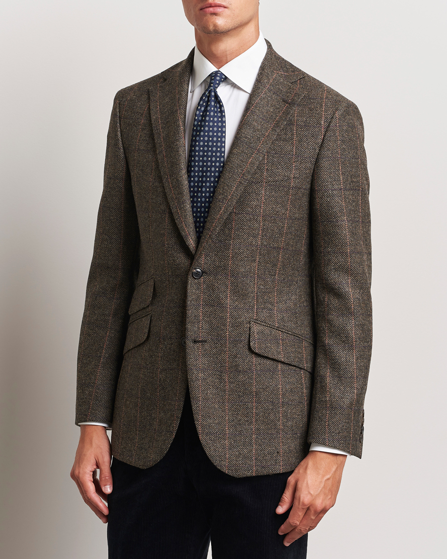 Herren | Smart Casual | Walker Slater | Edward Lambswool Windowpane Blazer Brown