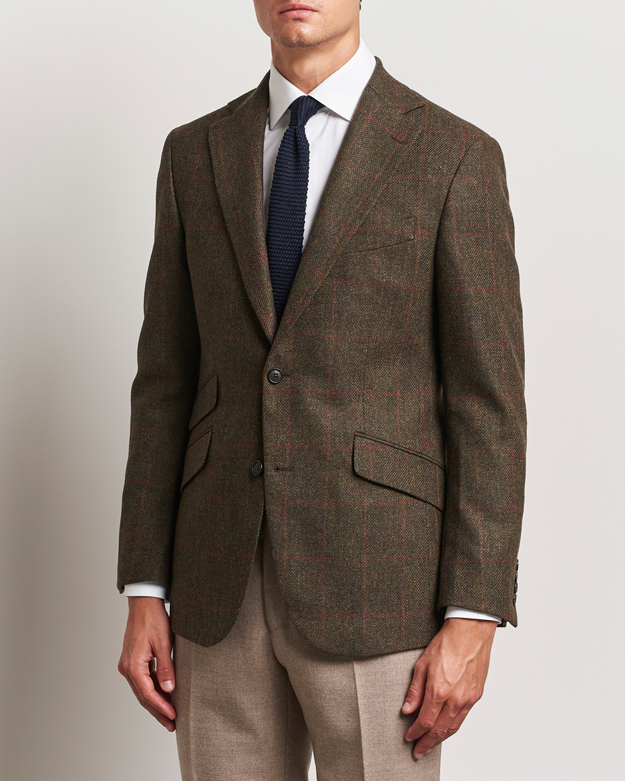 Herren | Smart Casual | Walker Slater | Edward Lambswool Windowpane Blazer Green