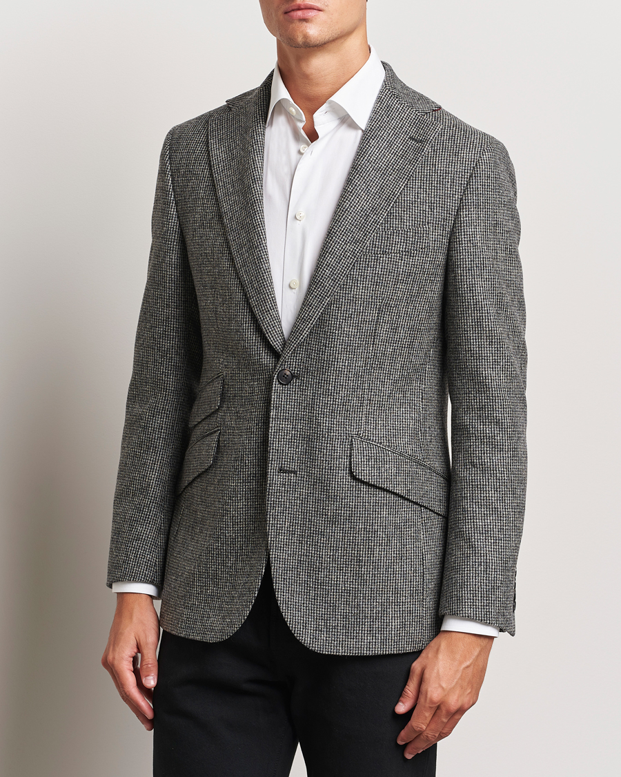 Herren | Smart Casual | Walker Slater | Edward Lambswool Pepita Blazer Grey/Black