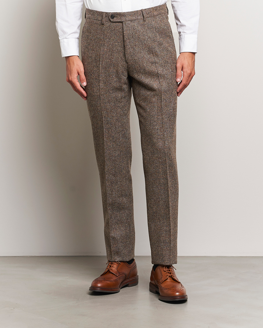 Herren |  | Walker Slater | Edward Wool Donegal Trousers Brown