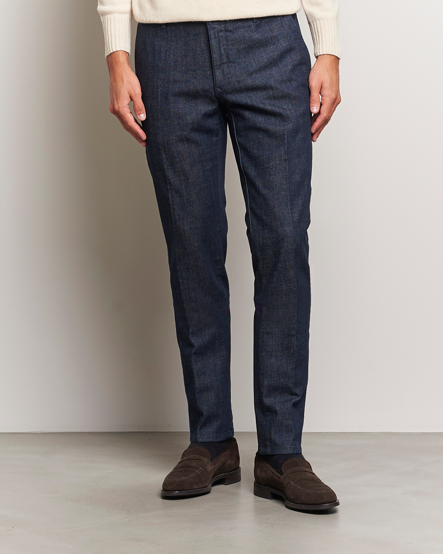 Herren |  | Incotex | Slim Fit Denim Slacks Dark Blue