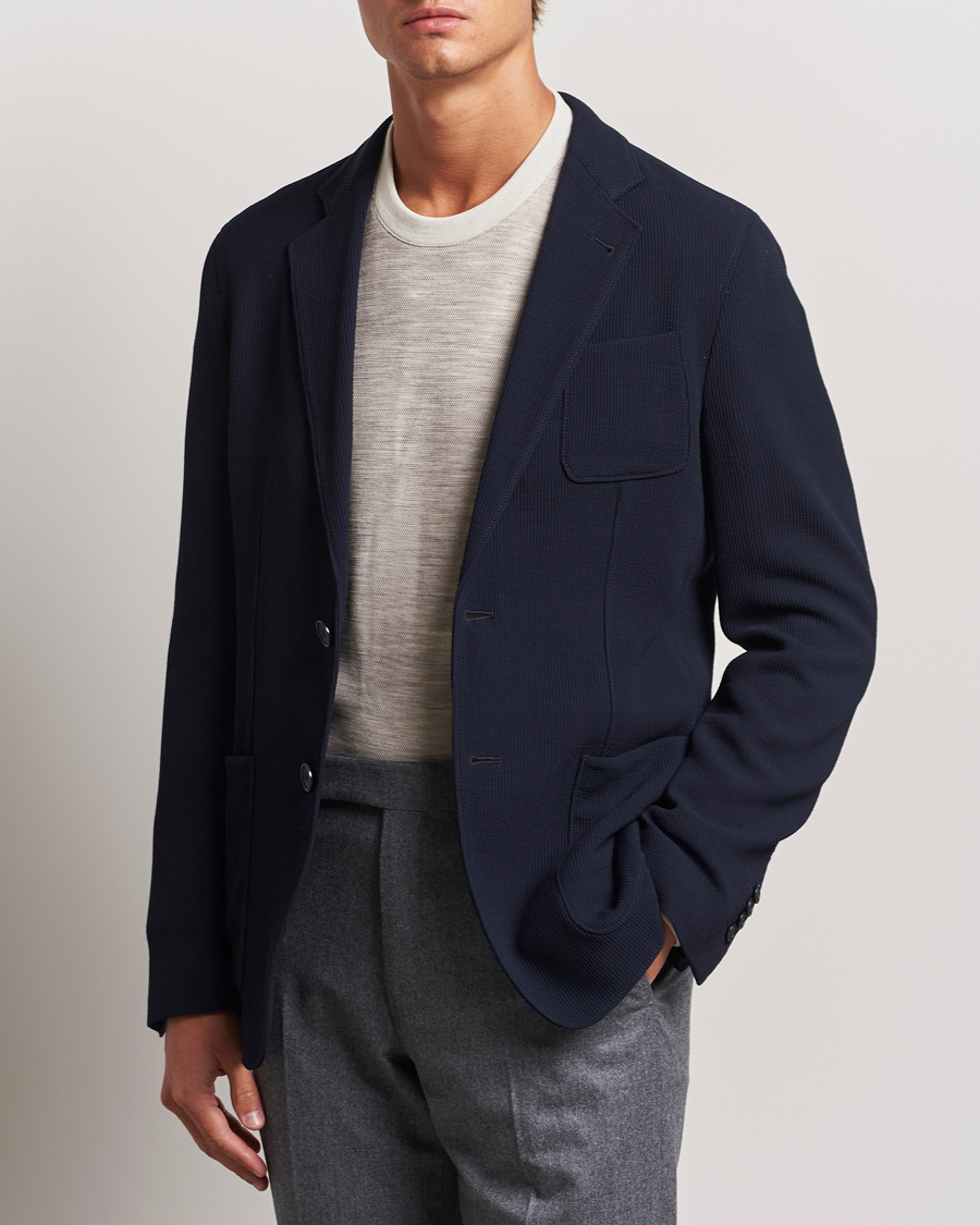 Herren |  | Giorgio Armani | Stretch Wool Blazer Navy