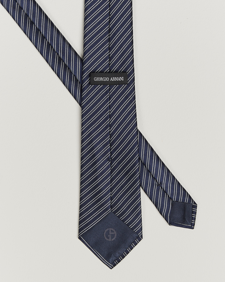 Herren |  | Giorgio Armani | Striped Silk Tie Navy