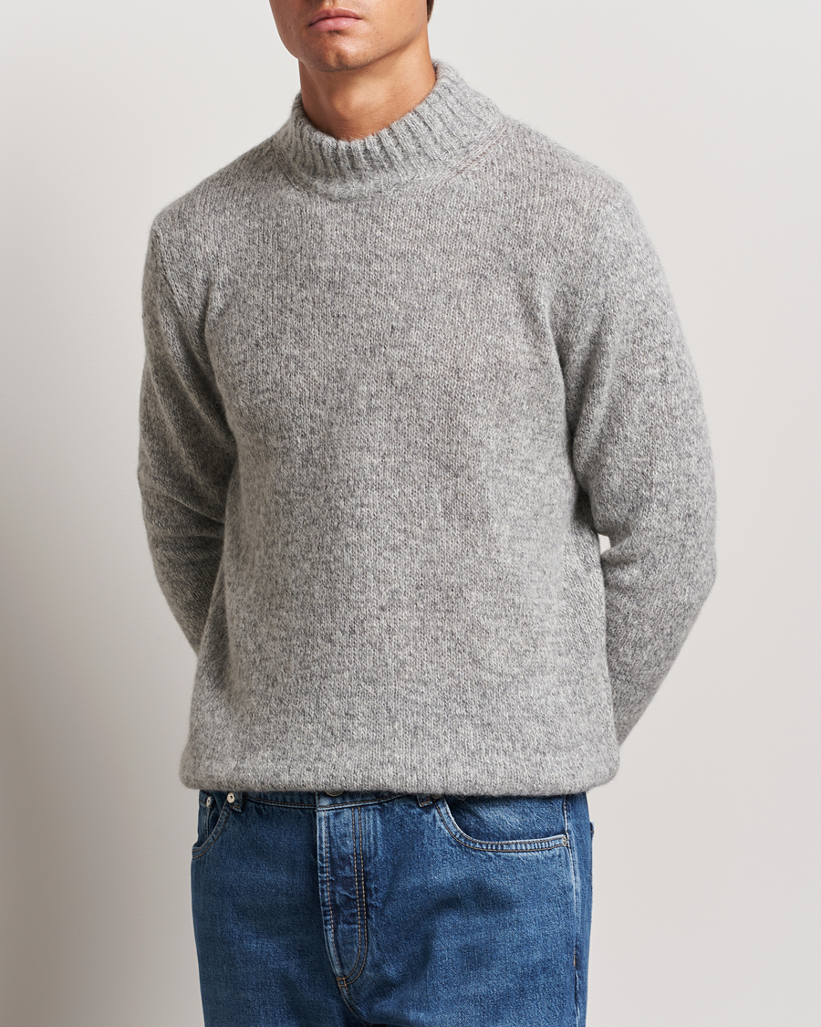 Herren | Neu im Onlineshop | Lardini | Wool/Alpaca Knitted Sweater Grey