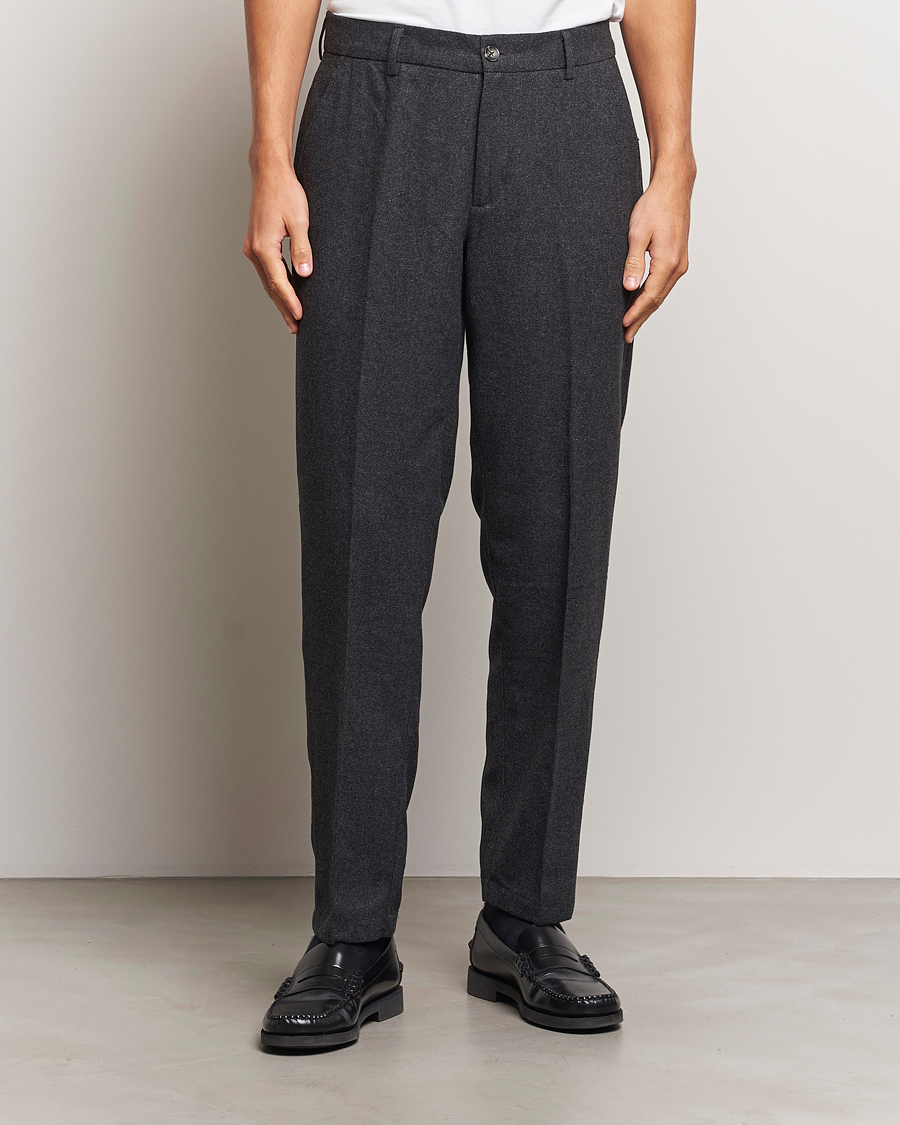 Herren |  | LES DEUX | Como Reg Wool Pants Charcoal Melange