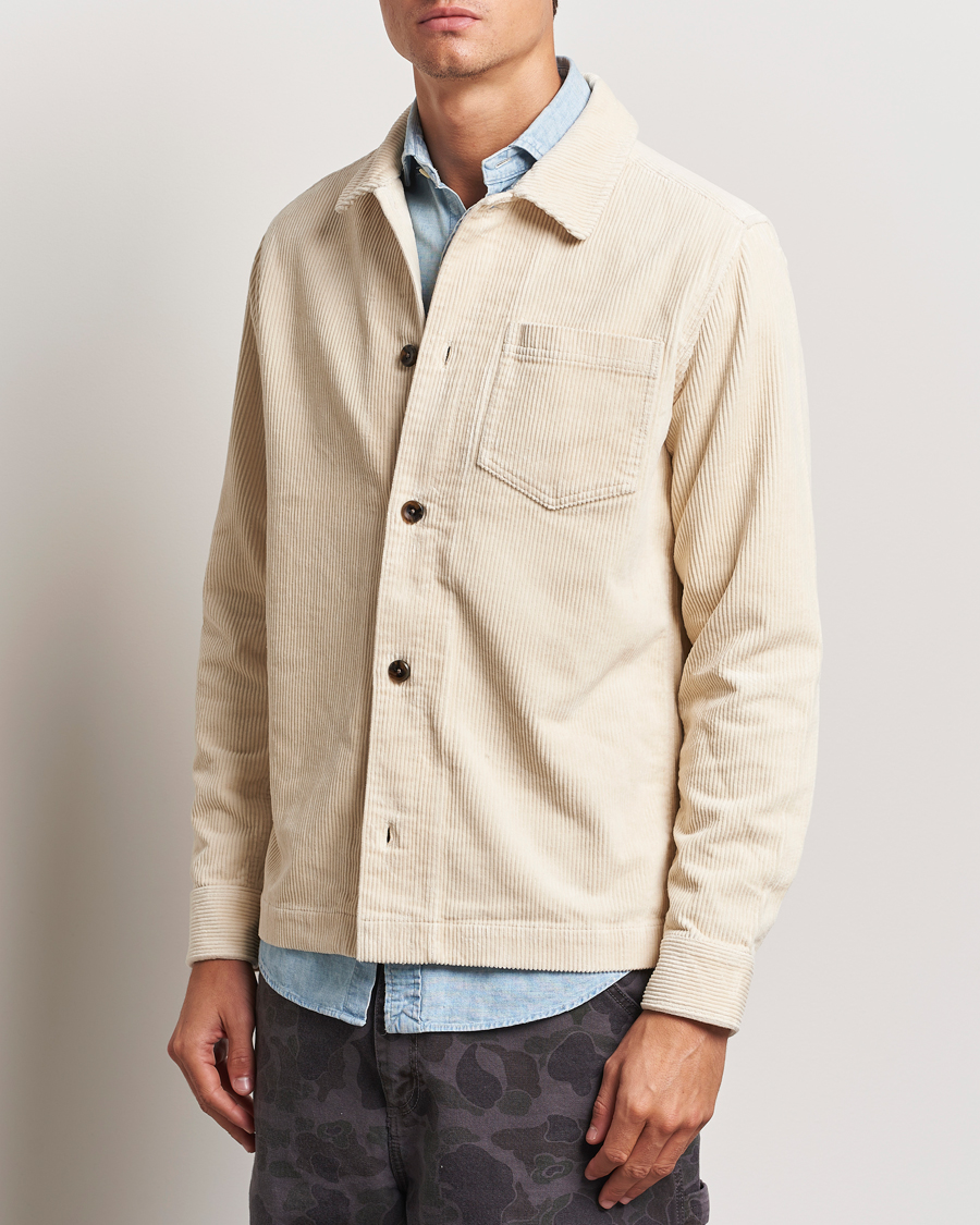 Herren |  | LES DEUX | Layton Corduroy Overshirt Ivory