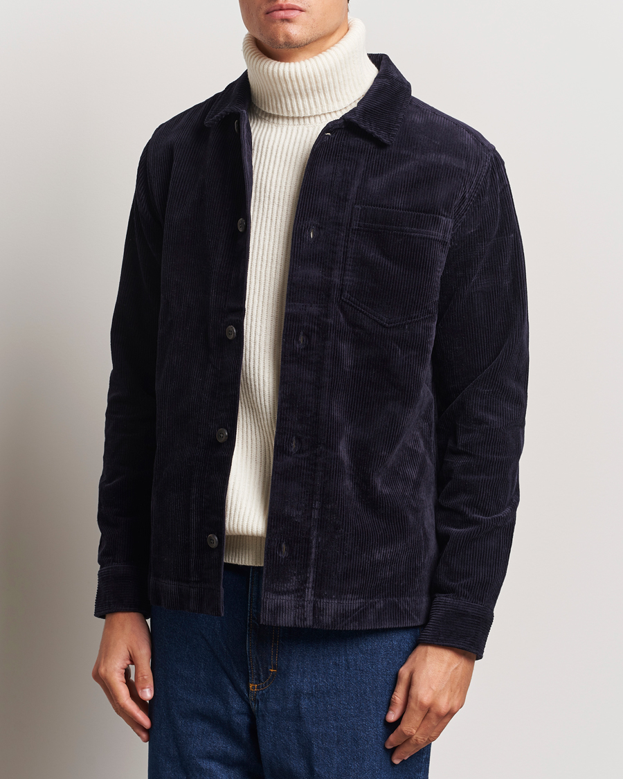 Herren |  | LES DEUX | Layton Corduroy Overshirt Dark Navy