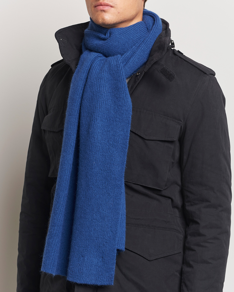 Herren |  | Le Bonnet | Lambswool/Caregora Scarf Marin