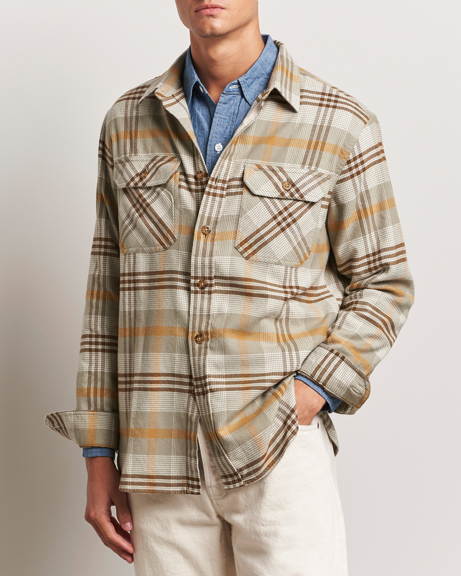 Herren |  | Pendleton | Burnside Flannel Shirt Tan Plaid