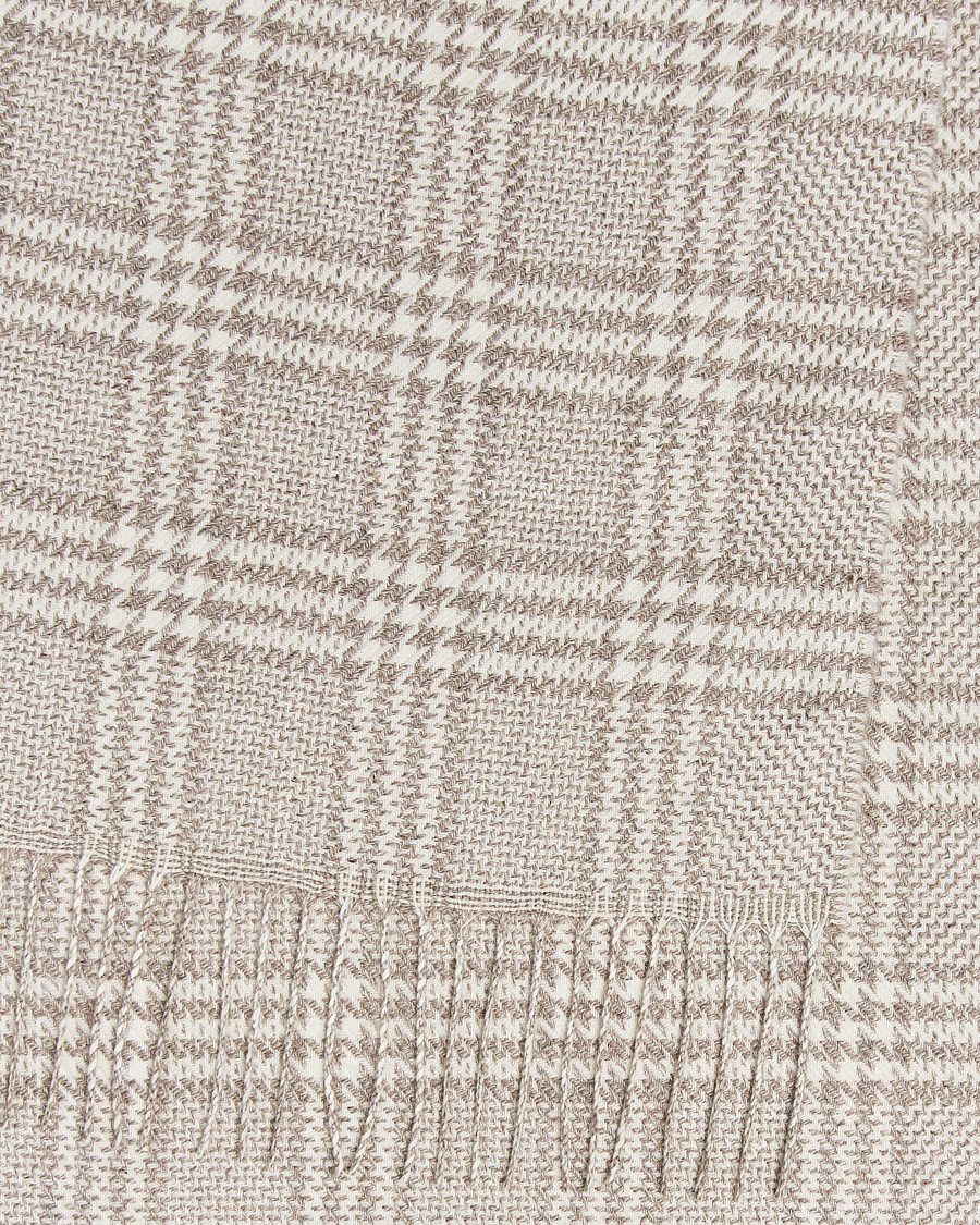 Herren |  | Piacenza Cashmere | Cashmere/Silk Houndstooth Scarf Light Beige