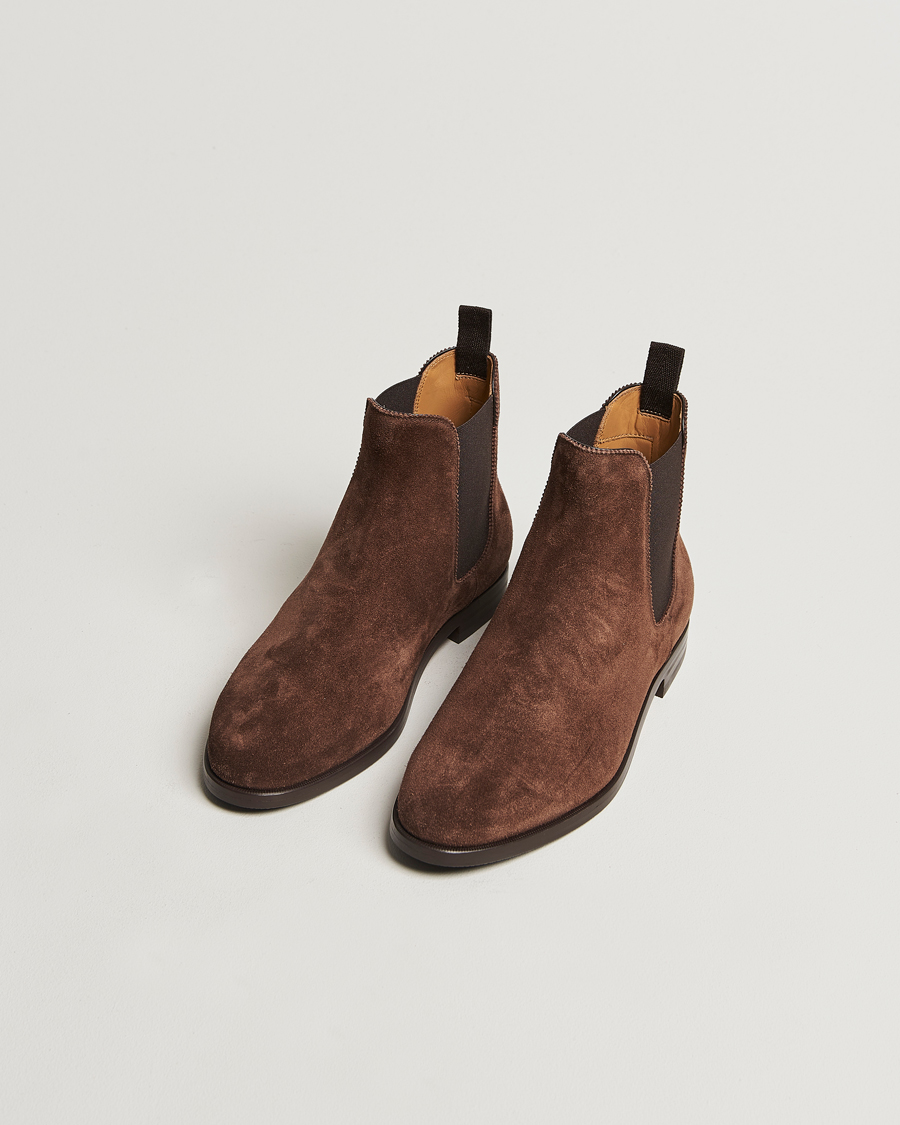 Herren |  | Ralph Lauren Purple Label | Chelsea Boots Dark Brown Suede