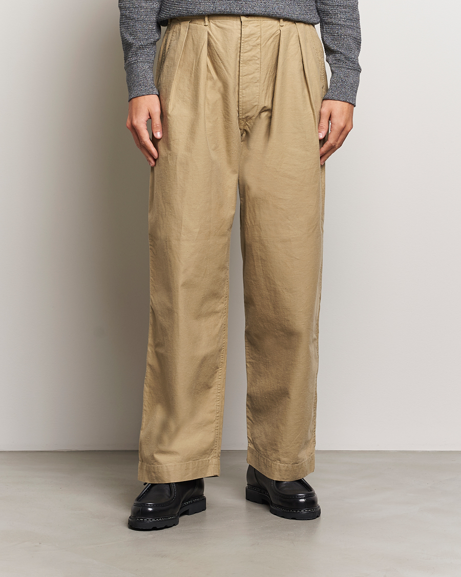 Herren | Kleidung | RRL | Hawkes Pleated Chinos Khaki