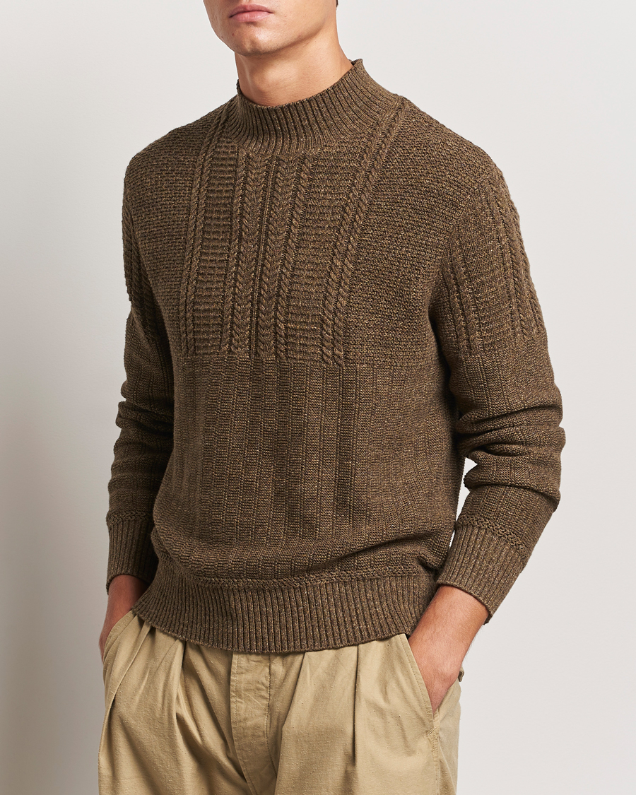 Herren | Kleidung | RRL | Mock Neck Pullover Olive Heather