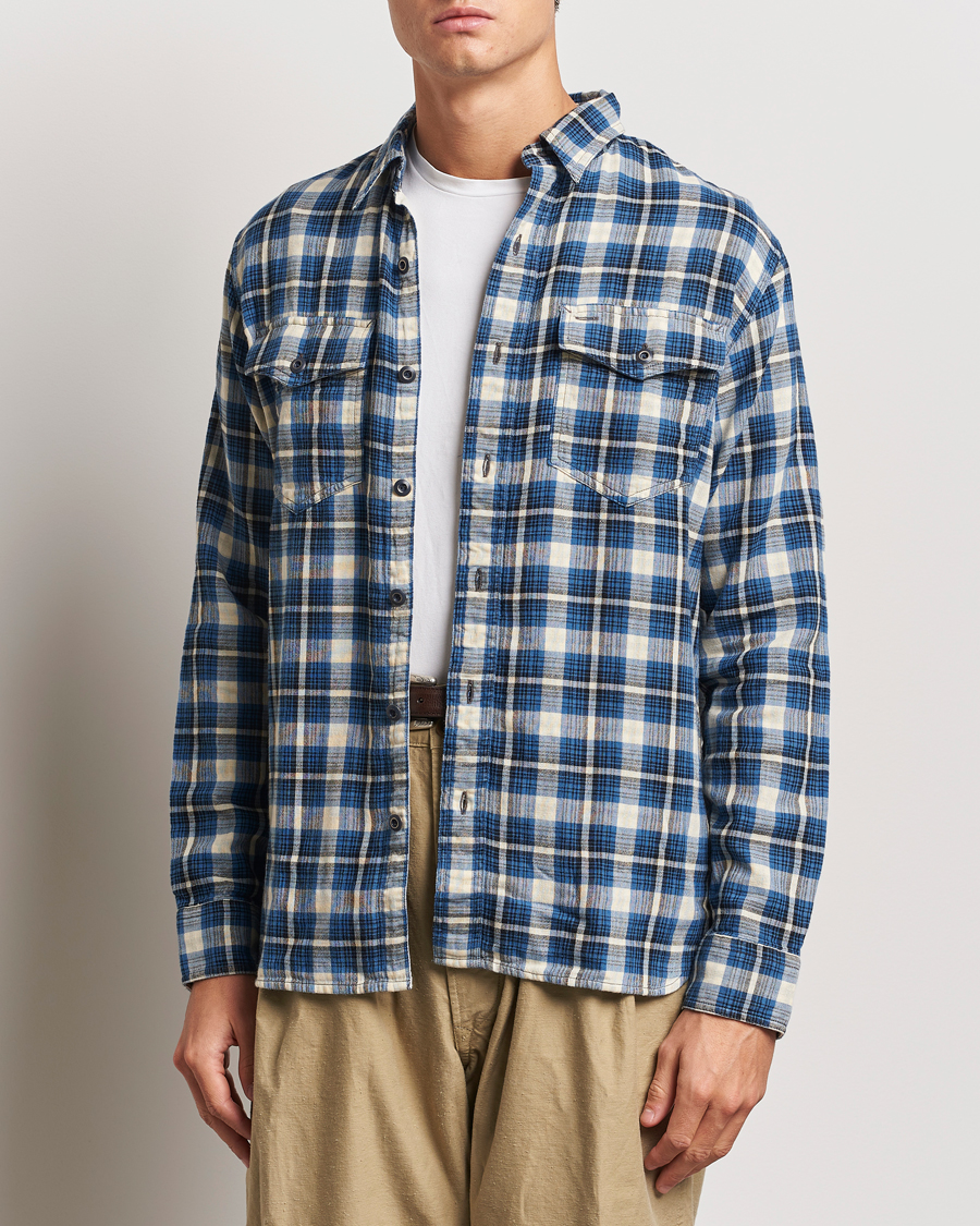 Herren | Kleidung | RRL | Herc Flannel Shirt Blue Check