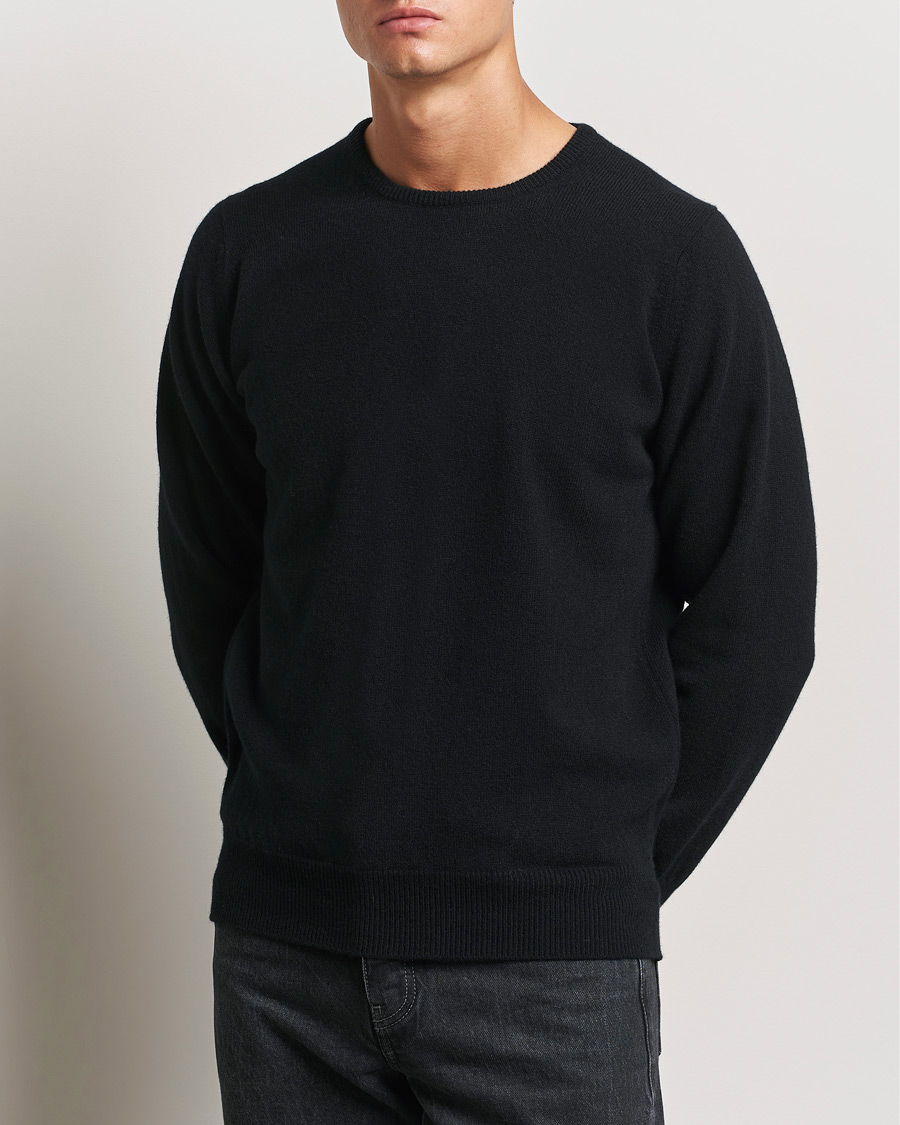 Herren | Neue Produktbilder | William Lockie | Rob Lambswool Crewneck Black