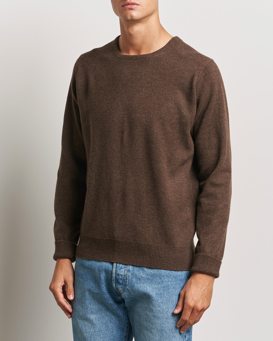 Herren | William Lockie | William Lockie | Rob Lambswool Crewneck Mocha