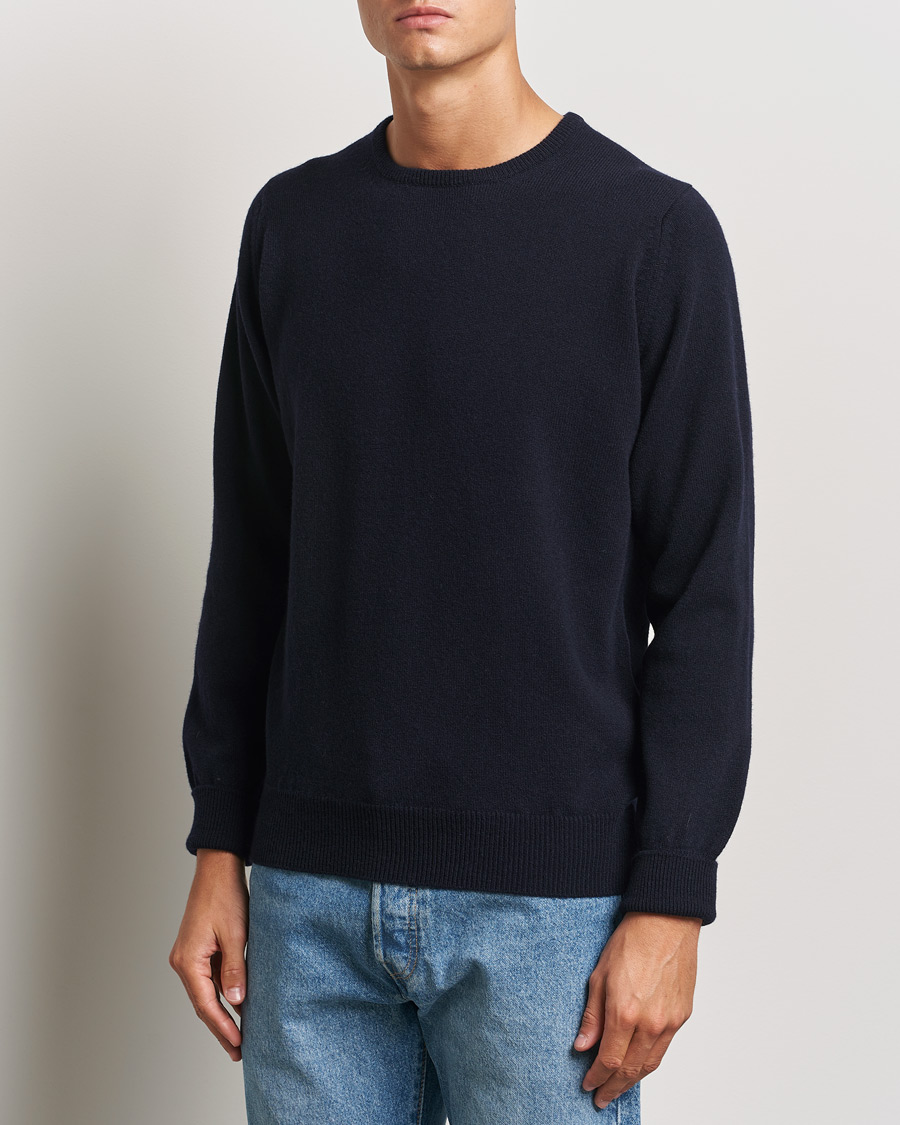 Herren | William Lockie | William Lockie | Rob Lambswool Crewneck Navy