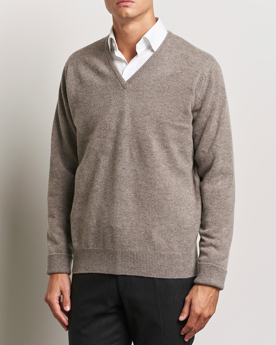 Herren | V-Ausschnitt | William Lockie | Rob Lambswool V-Neck Vole