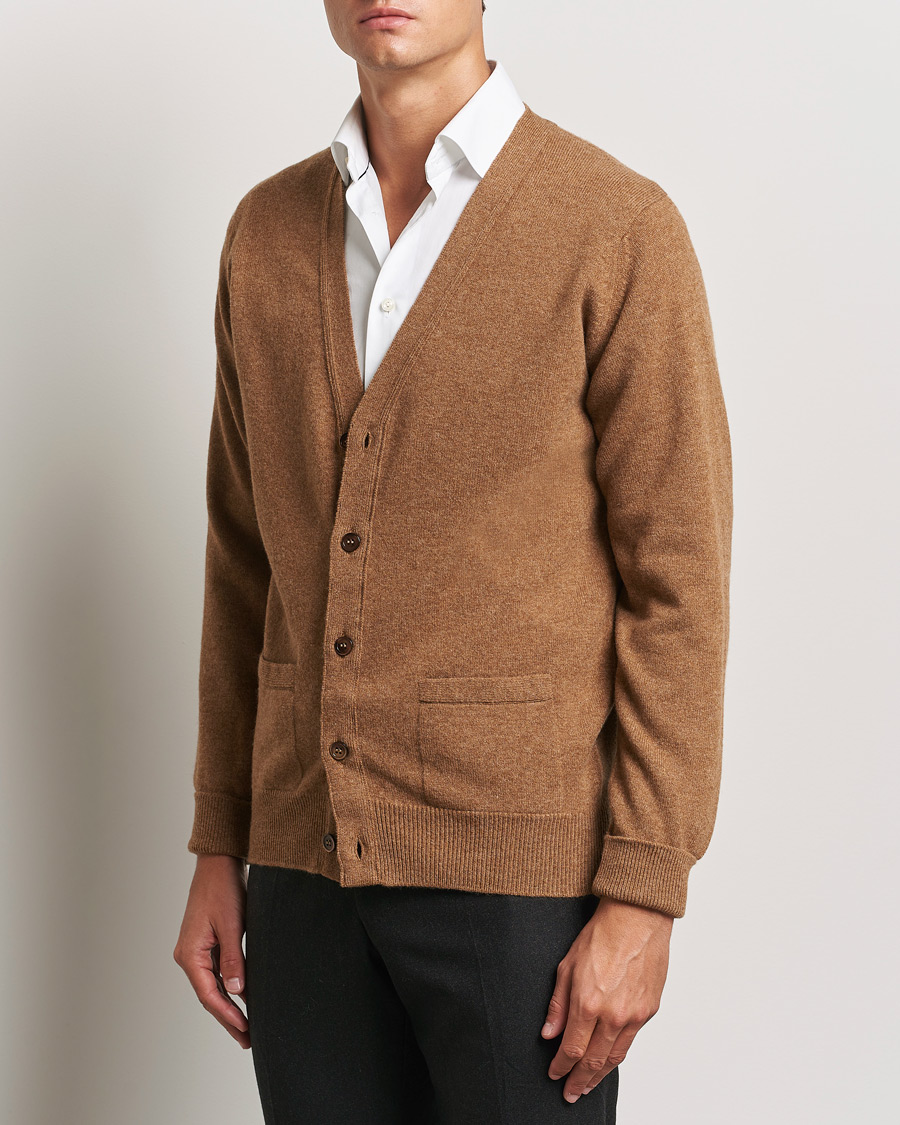 Herren | Neue Produktbilder | William Lockie | Rob Lambswool Cardigan Driftwood