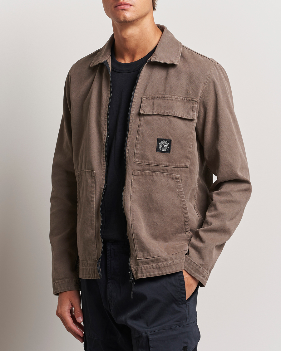 Herren | Luxury Classics | Stone Island | Panama Cotton Overshirt Walnut