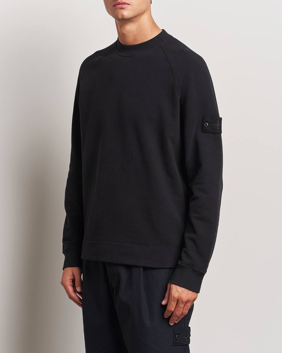 Herren | Sweatshirts | Stone Island | Ghost Organic Cotton Fleece Sweatshirt Black